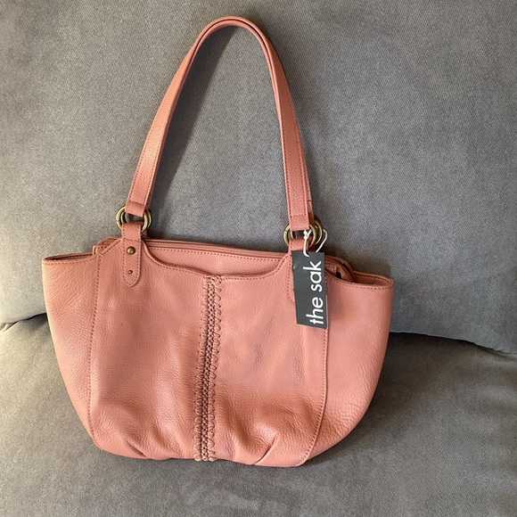 The Sak Bolinas Leather Satchel Bag in Vintage Coral #109177 - Picture 9 of 16